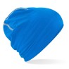 czapka zimowa - mod. B366:Sapphire Blue, 100% bawełna, White